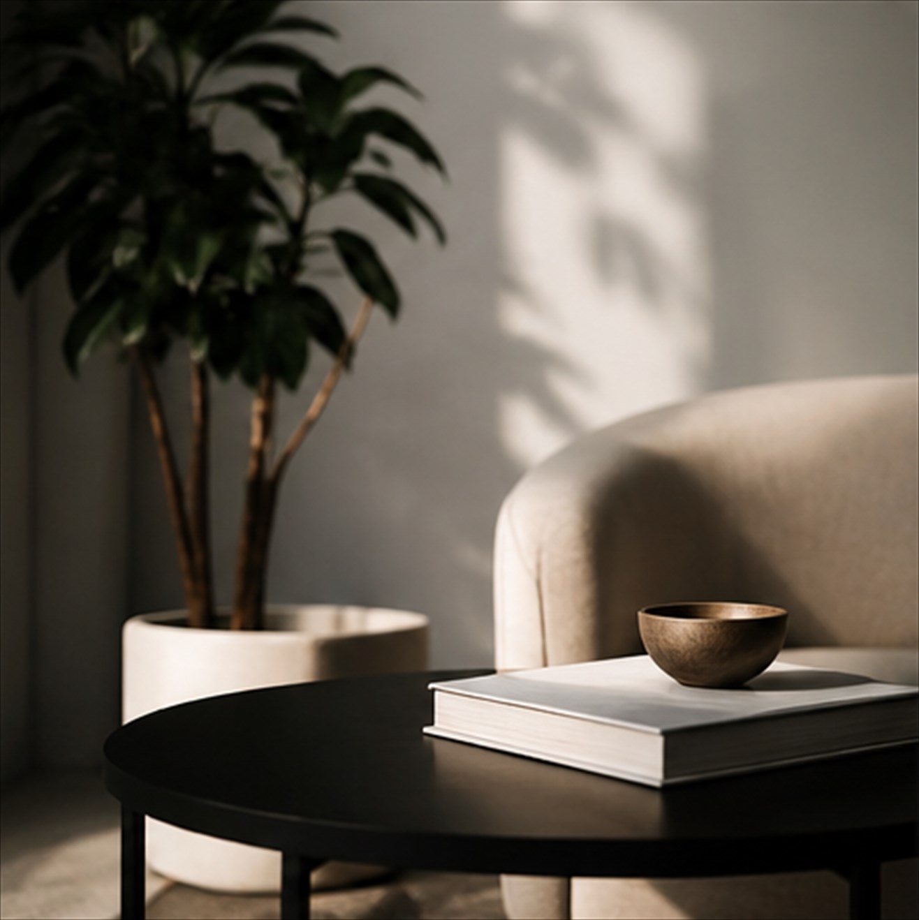 A calm, considered office space